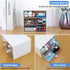 Desk Organizer with 5 Drawers, Rectangular Plastic Storage for Office, School, Home (White & 5 Drawers)