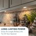 6 Pack Closet, Counter, Brilliant Evolution Stick On Push Lights - Remote Controlled LED Lights Under Cabinets - DIY