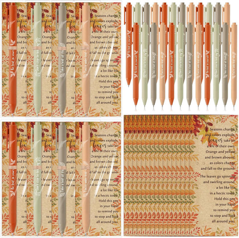 Sayglossy 200 Sets Thanksgiving Gifts Bulk Thanksgiving Party Favors Fall Ballpoint Pen Autumn