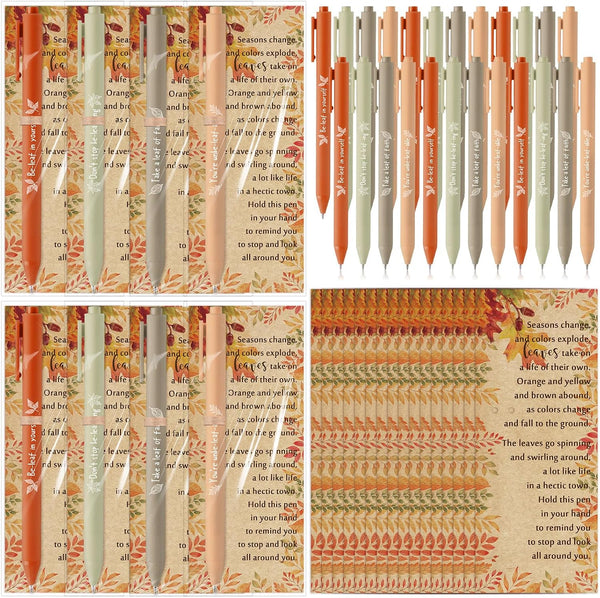 Sayglossy 200 Sets Thanksgiving Gifts Bulk Thanksgiving Party Favors Fall Ballpoint Pen Autumn
