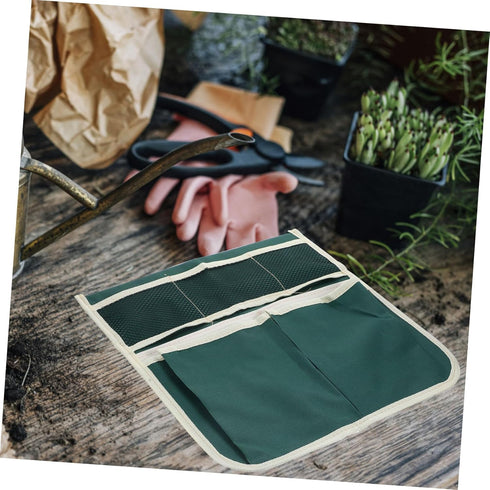 Portable Garden Kneeler Seat Tool Bag with Large Storage Pouch Oxford Cloth Gardening Kneeling Bench Organizer