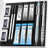 Nicpro 2 Pack Blocky Gear Metal Mechanical Pencils Set with Case, 0.5 mm & 0.7 mm Lead, 360PCS Refills, 3 Erasers