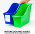 Storex Small Book Bin, Linking Storage Bins, Dry Erase Surface, 11.75" x 8.5" x 4.5", Onyx, 6-Pack