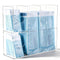 SEANADO Sterilization Pouch Organizer 4-Compartment Acrylic Dispenser Holder, Wall Mount or Desktop