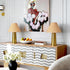 Sionfungluxx Counter, Brass Gold Rattan Table Lamp for Bedroom, Modern Lamps for Bedside Nightstand, Small Table Rattan
