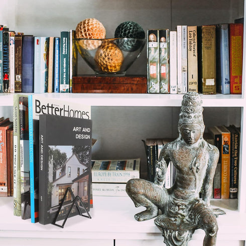 STOBOK Black Organizer Book Shelf, Decor and Mails Magazine Files Organizing Rack for Documents
