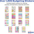 Avery Budget Planner Stickers Pack, 30 Sheets, 1,230 Total, Expense Tracker for Journals or Calendars