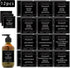 Arecobticy 12Pcs Set Soap Labels for Bottles Mouthwash Dispenser Sticker for Bathroom Removable Self-Adhesive Sticker