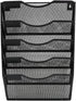 EasyPAG 5 Pocket Wall File Holder - Mesh Hanging Organizer for Mail Paper, Vertical File Folder Holder, Black
