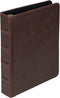 Samsill Vintage Hardback Jr. Book Style 3 Ring Binder, 1 Inch Round Ring, Holds 200 Sheets, Dark Brown