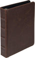 Samsill Vintage Hardback Jr. Book Style 3 Ring Binder, 1 Inch Round Ring, Holds 200 Sheets, Dark Brown