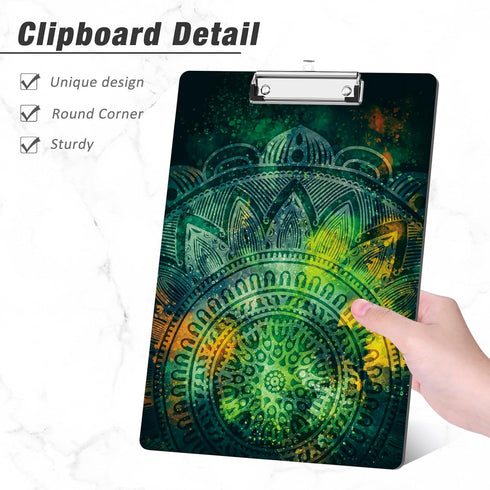 Rimilak Wood Clipboard, 8.5x11" Letter Size, Cute Custom Pattern Clip Board for Teachers, Kids, Women, School Supplies
