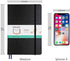 Hardcover Blank Journal Sketchbook for Drawing, Medium 5.5 x 8.4 Inch, 100 GSM Thick Paper (Black, Plain)
