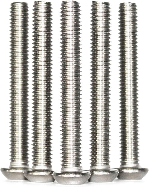 Fullerkreg M8-1.25x100mm Button Head Hex Drive Screw, Stainless Steel, Pack of 5