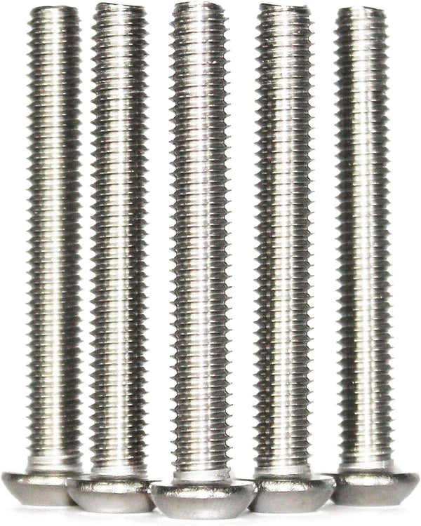 Fullerkreg M8-1.25x100mm Button Head Hex Drive Screw, Stainless Steel, Pack of 5