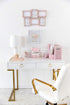 BLU MONACO 5 Piece Pink Desk Organizer Set, Office Supplies with Hanging File Organizer, Magazine Holder, Pen Cup