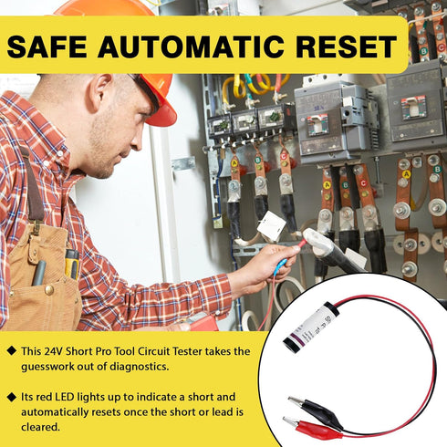 RJIALIQF 24 Resettable Reset Short Pro Tool - VAC Circuit Short Finder Quickly Locate Shorts in HVAC Fuse Saver