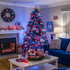 250 4th 91.5ft 8 JMEXSUSS LED Red White and Blue Lights for of July Decorations - Connectable Patriotic Lights Outdoor