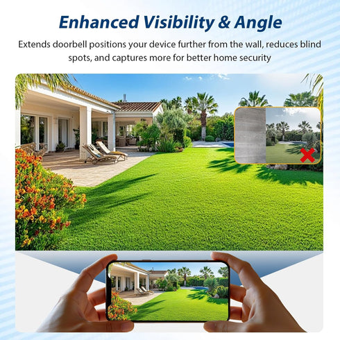 DNSbabi Ring(2nd 2020 3.5" 5.9", Stainless Steel Doorbell Mount for Gen - Release), Doorbell Extender Mount, Adjustable