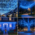 Lurinenna 10 IP65 Tubes Waterproof Solar Meteor Shower Lights, Outdoor LED Icicle String Lights for Outside, Christmas
