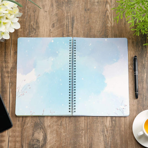 SIIXU Colorful Blank Journal Notebook, Hardcover Unlined Personal Diary for Women and Girls, 128 Pages, Autumn