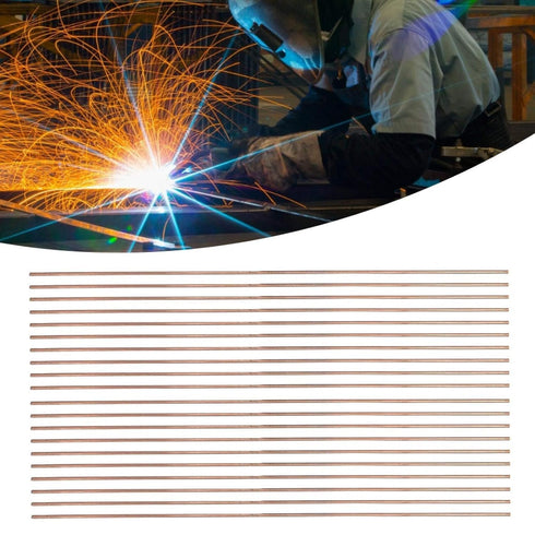 20Pcs Copper Welding Rod, Self-fluxing Brazing Round Welding Rod for Low Temperature Welding
