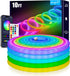 maylit 360 Degree Luminous Reticulate Weave Rope Lights, 10ft Addressable ICRGB LED
