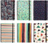 Paper Junkie 6 Pack 5x7 Spiral Notebooks with Pocket, Small Lined Journals with Elastic Closure for School, Work