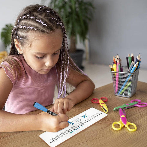 SCRIBBLEDO Negative Number Line Board, 4”x12” Inch Lapboard, Double Sided White Board for Math Manipulatives