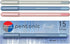 Pentonic Ballpoint Pens, 15 Count, Fine Point 0.7mm, Black, Blue & Red Ink, Gray, Blue & Pink Barrels