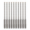 10-Pack SDS Plus 3/16" x 6" Rotary Hammer Drill Bits, Carbide Tipped for Brick, Stone, Concrete