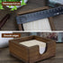 Buqoo North American Black Walnut Wood Sticky Note Pad Holder for Desk, Memo Holder Paper Dispenser, Desktop