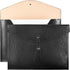 VANRA 1 Piece PU Leather File Folders - A4 Letter Size Document Holder with String Tie Closure, Black
