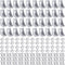 Therwen 50 Sets 2020 Series Aluminum Profile Connector Set, 50 Pcs White Corner Bracket for Aluminum Rail Accessories