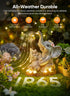 Brightown Solar-Elephant-Garden-Decor-Statue with Succulent & Watering LED Lights, Waterproof Outdoor Decor for Patio