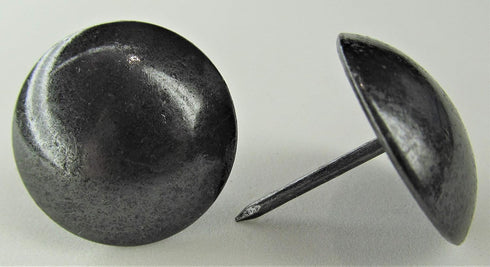 Premium Upholstery Tacks, 1-inch Diameter Nailhead Pins, Large Decorative Trim for Furniture (50, Black Pearl)
