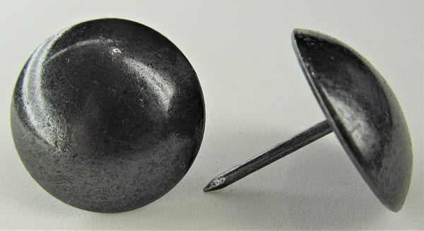 Premium Upholstery Tacks, 1-inch Diameter Nailhead Pins, Large Decorative Trim for Furniture (50, Black Pearl)