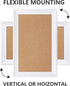 HBlife Cork Board Bulletin Board 11 x 17 inch with White Frame, Decorative Hanging Pin Board for Office and Home
