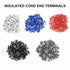 Baomain 450pcs Copper Crimp Connector Kit, Insulated Ferrules in 5 Sizes and 5 Colors, AWG 22-14