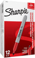 Sharpie Permanent Markers, Fine Tip, Quick Drying and Fade Resistant, Red, 12 Count for Plastic, Metal, Wood, and More