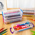 Crtiin 12 Pack Clear Plastic Pencil Box, Large Capacity Pen Case, Stackable Storage Organizer Box for Office Supplies,