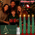 3D (1pcs) Christmas Tree Candles with Remote, Real Wax LED Flameless Taper Candles, Battery Operated Flickering