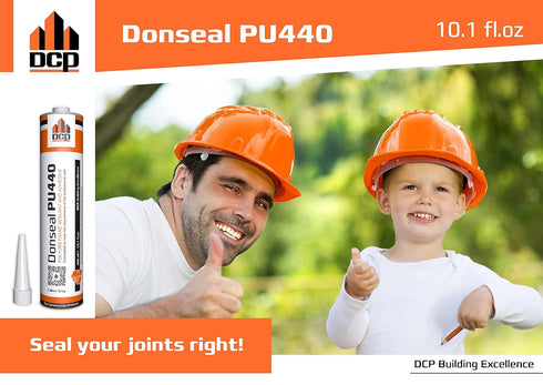 DCP Donseal PU440 Polyurethane Concrete Sealant, Non-Sag Caulking for Concrete Expansion Joints, 10.1 fl. oz