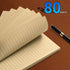 Tofun A6 A6 6-Ring 7mm 80 160 Lined Vintage Refillable Paper, Retro Binder Refills Paper for Binders Planner Traveller