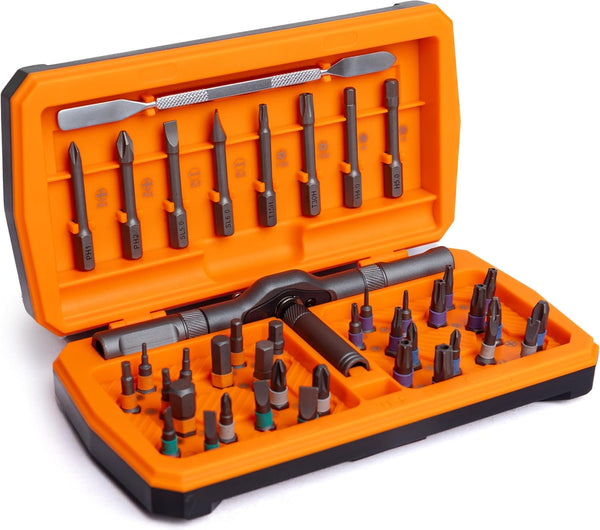 ANVANNA 42 in 1 Magnetic Screwdriver, Screwdriver Set, Multi Bit Ratcheting Screwdriver