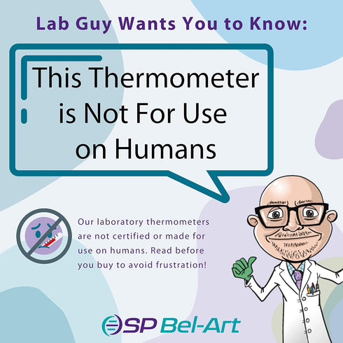 SP Bel-Art H-B Enviro-Safe Liquid-In-Glass Pocket Laboratory Thermometer - -5 to 50C, Closed Metal Case