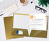 Better Office Products 2 Pocket Glossy Laminated Metallic Gold Paper Folders, Letter Size, 25 Pack