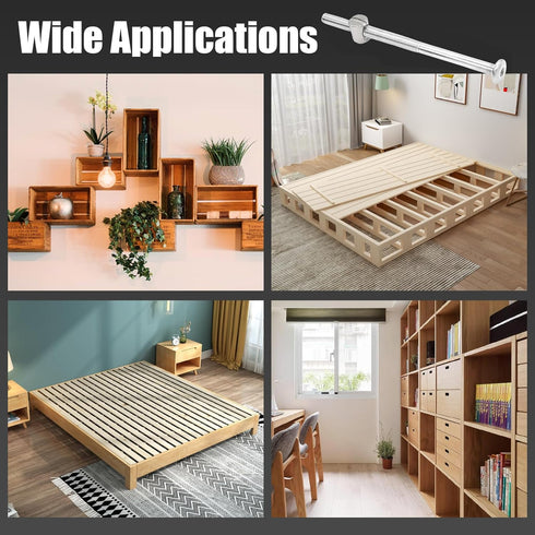 Biaungdo 12 M6 100mm Pcs x Bunk Bed Bolts, Hex Drive Socket Furniture Barrel Screws Bolt Nuts Furniture Crib Baby Bed