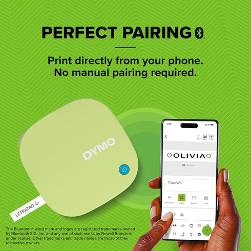 DYMO 200B 1 LetraTag Bluetooth Label Maker, Compact Label Printer, Connects Through Bluetooth Wireless Technology