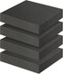 Storystore Polyurethane Foam Sheet, 4 Pcs Black Foam Inserts for Cases Packing Padding, Toolbox, Camera Storage (12 x